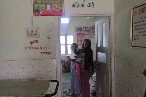 A woman is seen at the maternity ward of the sub divisional hospital in the east Indian state of Bihar.
